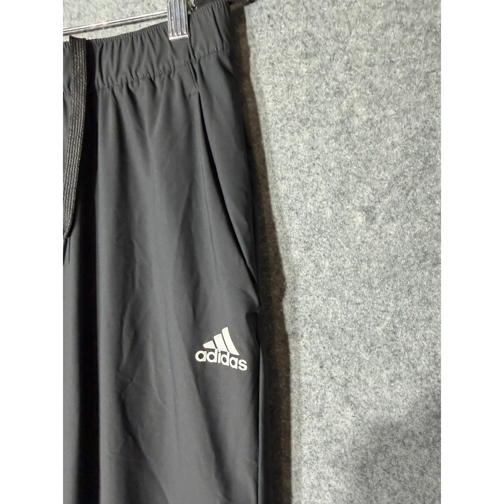 Adidas Golf Mens Large Black Lightweight Jogger Track Pants Training Athleisure